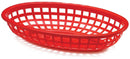 Tablecraft 1074R 9" Oval Red Plastic Basket