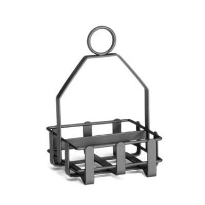 Tablecraft 602RBK Packet Rack, Double Sided, Black