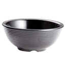 Tablecraft RAM2RBK 2 Oz Round Ribbed Black Melamine
