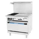 Radiance TARG-2B24G 36" 2 Burner Range and 24" Griddle with Standard Oven