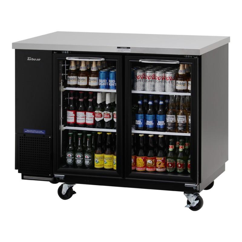 Turbo Air TBB-24-48SGD-N Narrow Back Bar Cooler Two-Section 49-1/8"W 12.2 Cu. Ft.