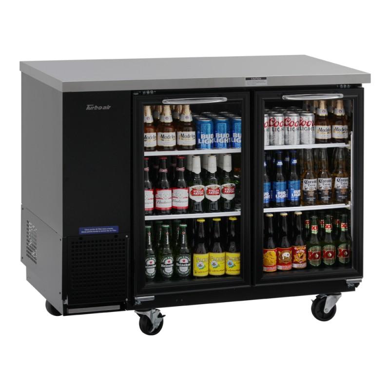 Turbo Air TBB-24-48SGD-N Narrow Back Bar Cooler Two-Section 49-1/8"W 12.2 Cu. Ft.