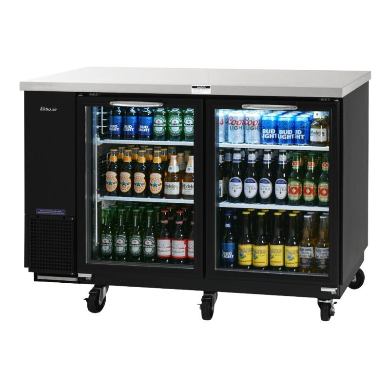 Turbo Air TBB-24-60SGD-N Narrow Back Bar Cooler Two-Section 61-1/8"W 16.46 Cu. Ft.