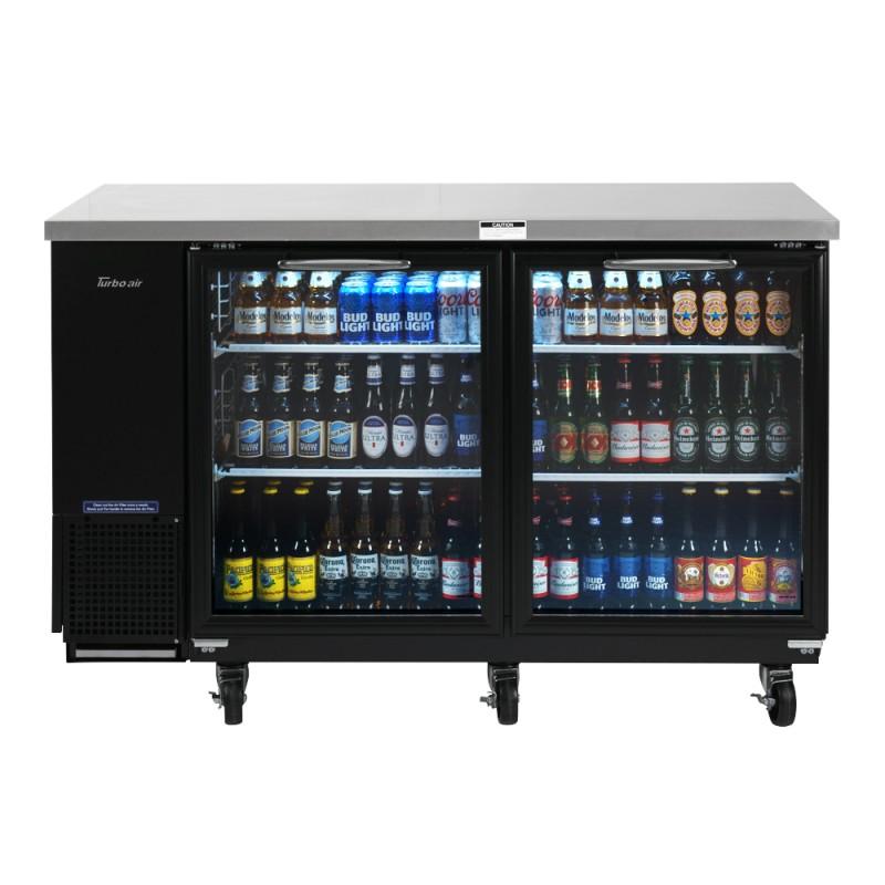 Turbo Air TBB-24-60SGD-N Narrow Back Bar Cooler Two-Section 61-1/8"W 16.46 Cu. Ft.