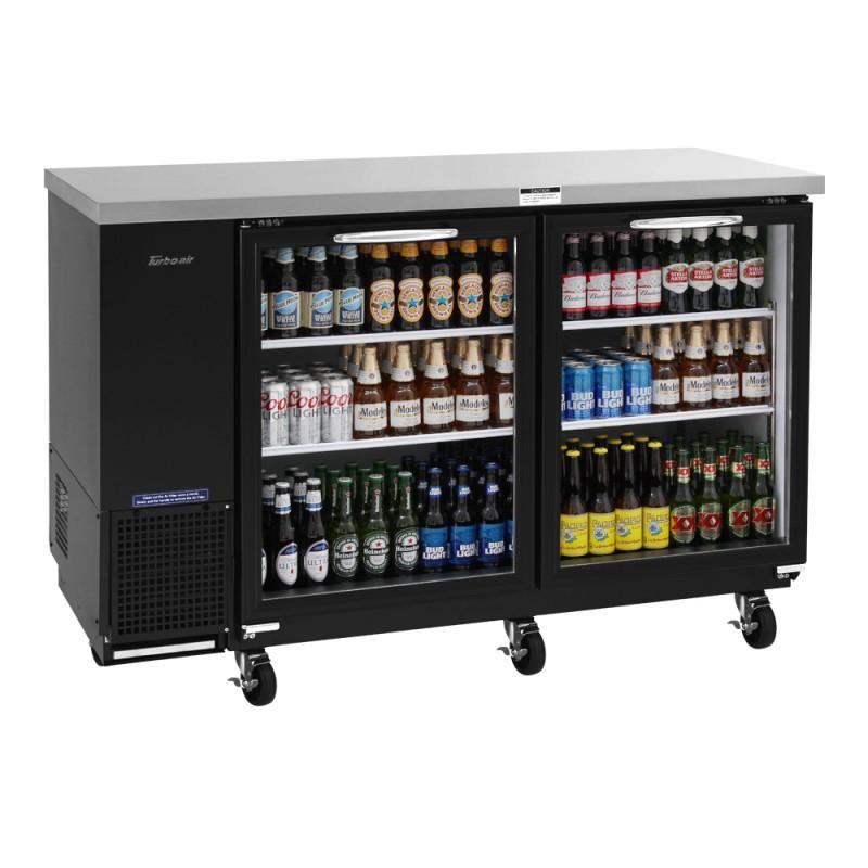 Turbo Air TBB-24-60SGD-N Narrow Back Bar Cooler Two-Section 61-1/8"W 16.46 Cu. Ft.