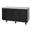 Turbo Air TBB-24-72SB-N6 Narrow Back Bar Cooler Three-Section 73-1/8"W 20.62 Cu. Ft.