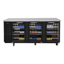 Turbo Air TBB-4SGD-N Back Bar Cooler Three-Section Glass Doors 90-3/8"W 36.47 Cu. Ft.