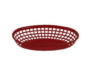 Thunder Group PLBK938R 9 3/8" Oval Basket, Red