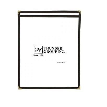 Thunder Group PLMENU-1BL Single Menu Cover, 8 1/2" X 11" Black