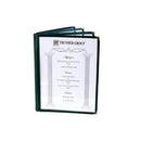 Thunder Group PLMENU-L4GR 4 Page Book Fold Menu Cover, 8 1/2" X 11", Green