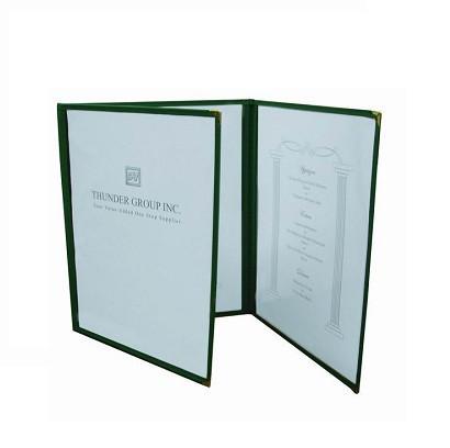 Thunder Group PLMENU-3GR Triple Fold Menu Cover, 8 1/2" X 11" Green