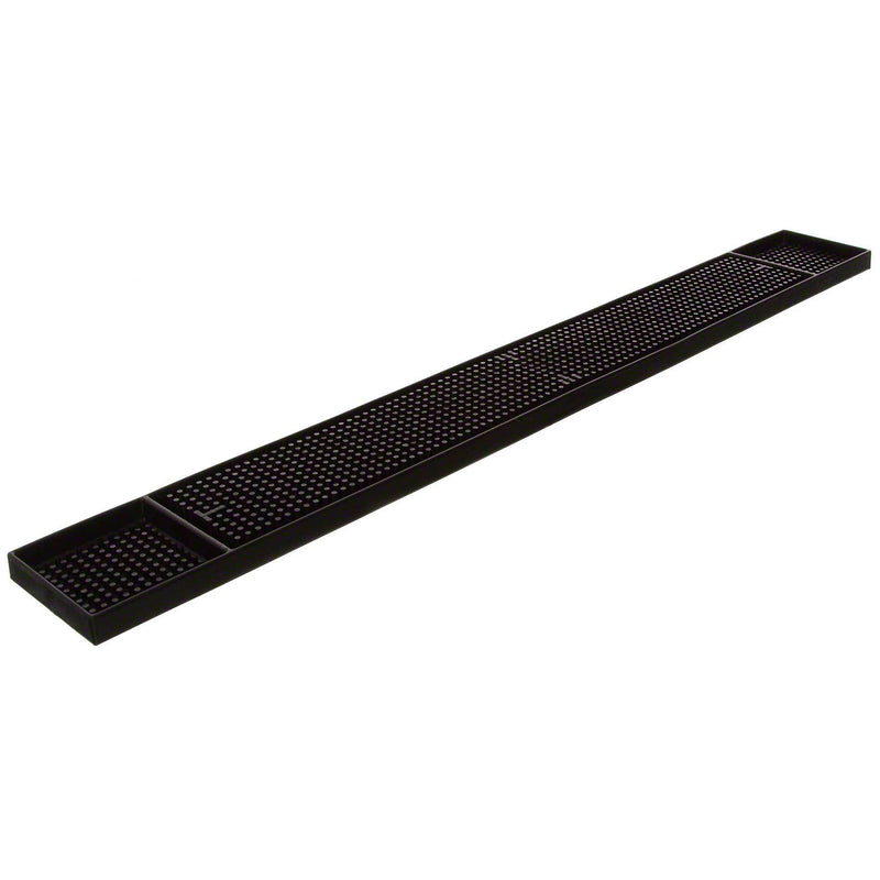 Thunder Group PLBM027BL 27" X 3 1/4" Black Plastic Bar Mat