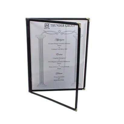 Thunder Group PLMENU-2BL Double Fold Menu Cover, 8 1/2" X 11" Black