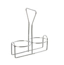 Thunder Group SLCJH002 2 Holes Chrome Plated Wire Condiment Jar Holder