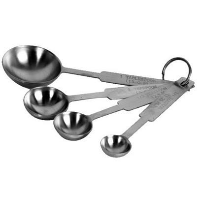 Thunder Group SLMC2416 Stainless Steel Heavy Measuring Spoon Set (1/4, 1/2, 1 Tsp, 1 Tbsp)