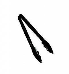 Thunder Group PLSGTG009BK 9" Black Polycarbonate Scallop Grip Tong