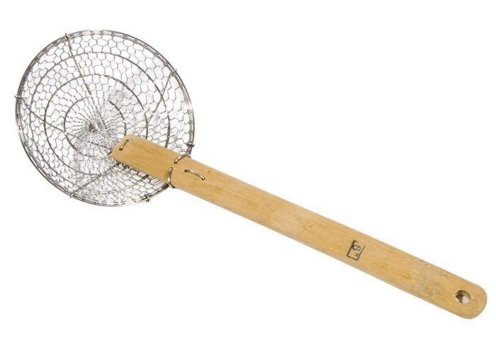 Town 42606 6" Bamboo Handle SS Mesh Skimmer