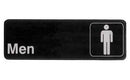 Update S39-13BK Restroom Sign "Men" - 9x3