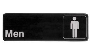 Update S39-13BK Restroom Sign "Men" - 9x3