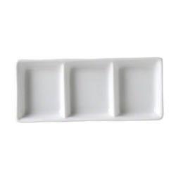 Vertex AV-D3 6 Oz Ventana 3 Comp. Sauce Dish