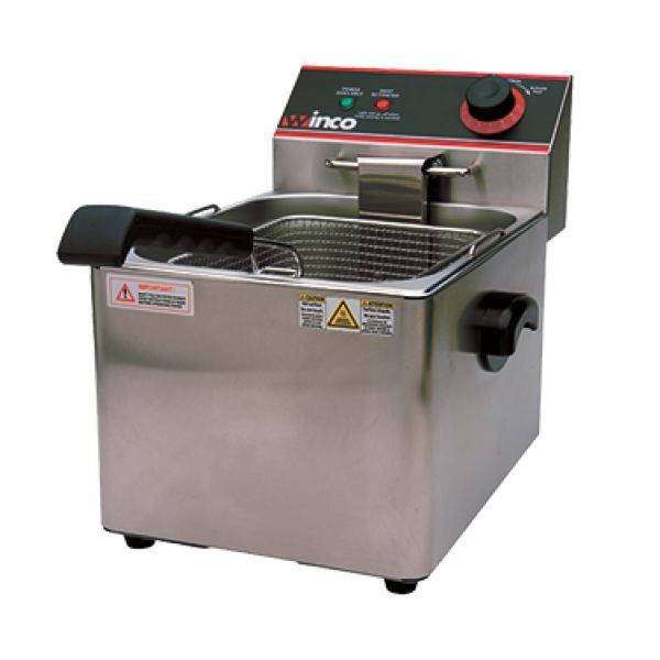 Winco EFT-16 Countertop 16 lb Electric Single Well Fryer