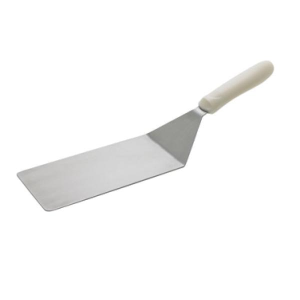 Winco TWP-42 4" X 8" Blade Turner with Whie Ergonomic Plastic Handle