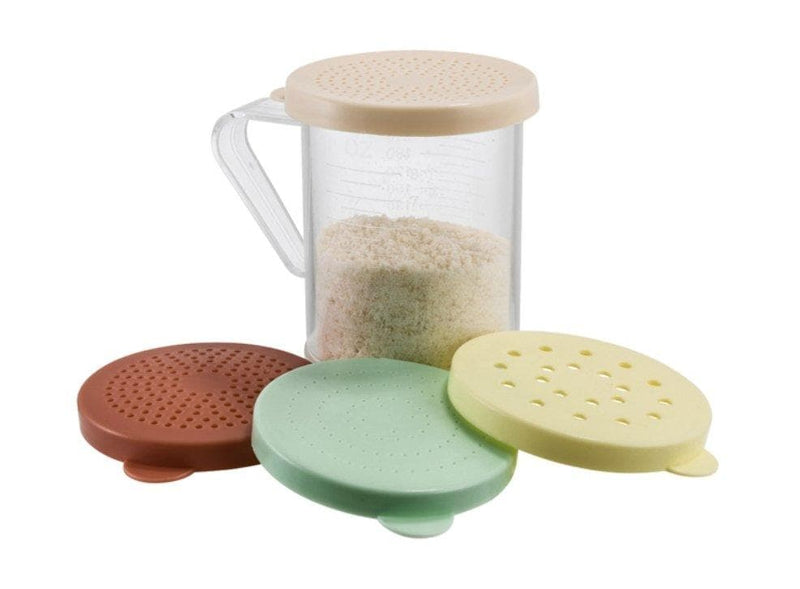 Winco 10 oz Dredge Set with 4 Coloured Snap-On Lids