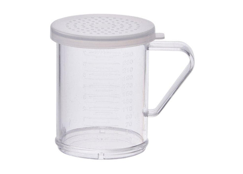 Winco 10 oz Dredge With Clear Snap-on Lid - Various Sizes