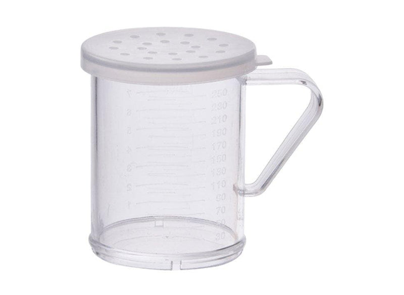 Winco 10 oz Dredge With Clear Snap-on Lid - Various Sizes