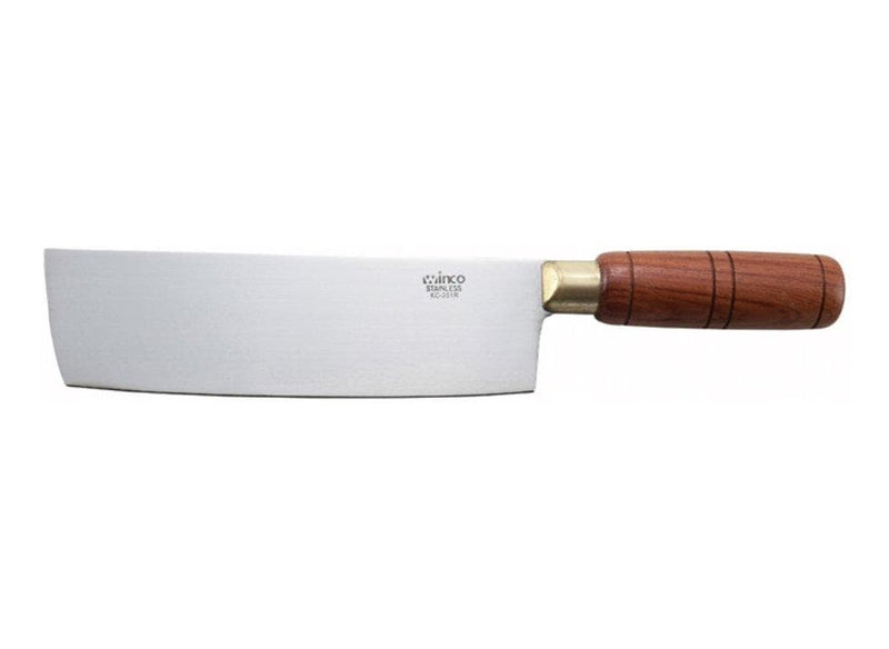 Winco 7" Chinese Cleaver With Wooden Handle