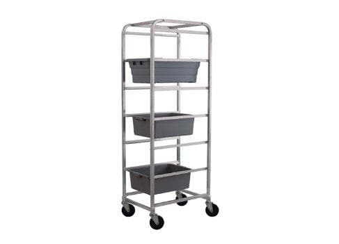 Winco Aluminum 6 Tier Bus Bin Rack