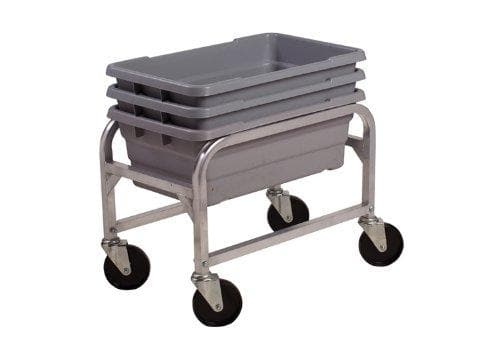 Winco Aluminum Bus Bin/Lug Box Cart