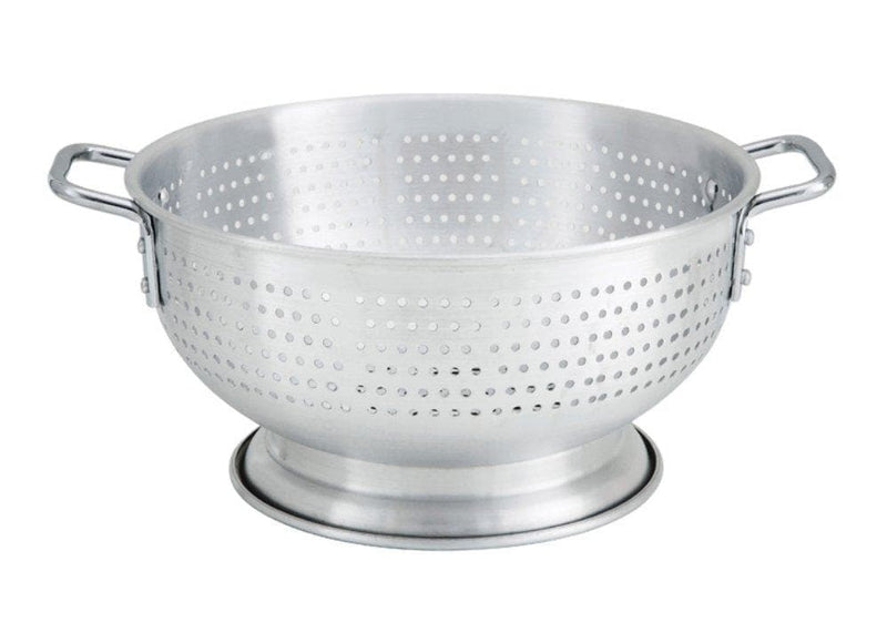 Winco Aluminum Colander with Base & Handle - Various Sizes