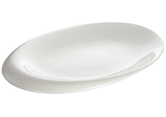 Winco Ardesia Ocea Creamy White Porcelain Oval Dish - Various Sizes