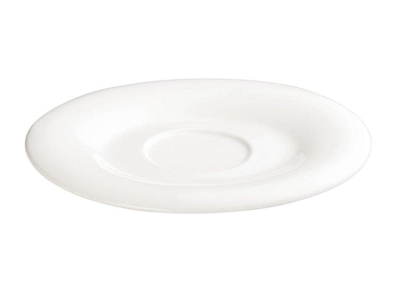 Winco Ardesia Ocea Creamy White Porcelain Oval Saucer