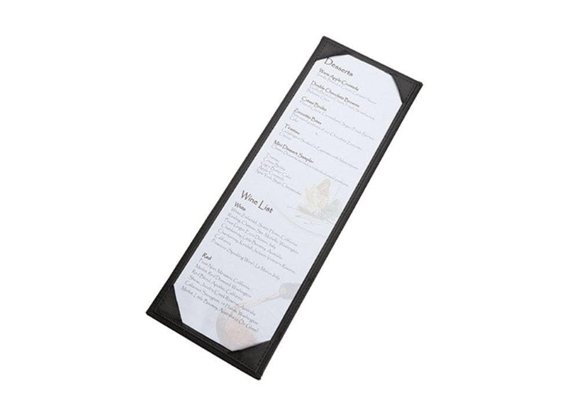 Winco Black Single Side Menu - Various Sizes