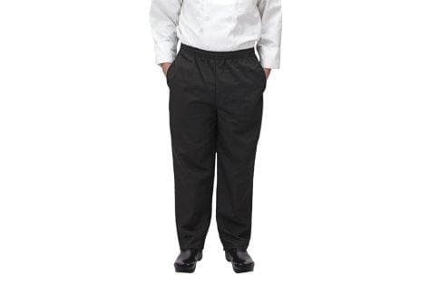 Winco Black Universal Fit Chef Pants - Various Sizes