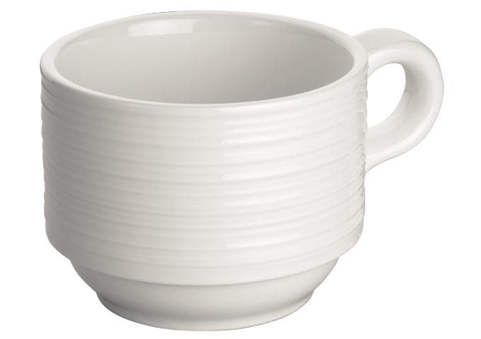 Winco Bright White Zendo 3-1/4″ Porcelain Coffee Cup