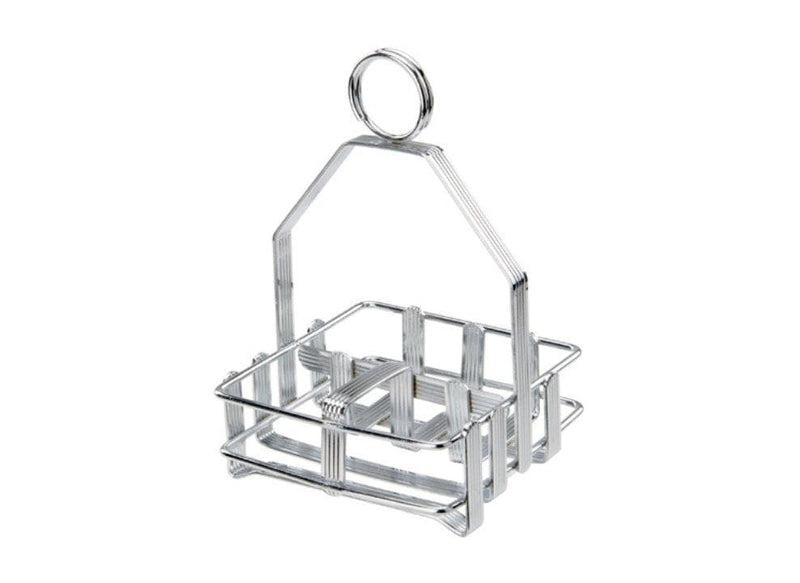 Winco Chrome Plated Cruet Rack for Salt/Pepper Shaker & Sugar Packets