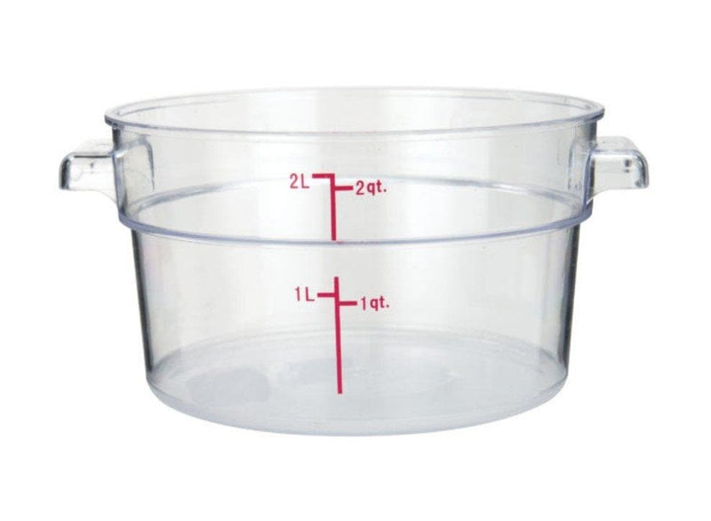 Winco Clear Polycarbonate Round Storage Container - Various Sizes