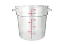 Winco Clear Polycarbonate Round Storage Container - Various Sizes