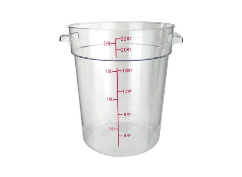 Winco Clear Polycarbonate Round Storage Container - Various Sizes