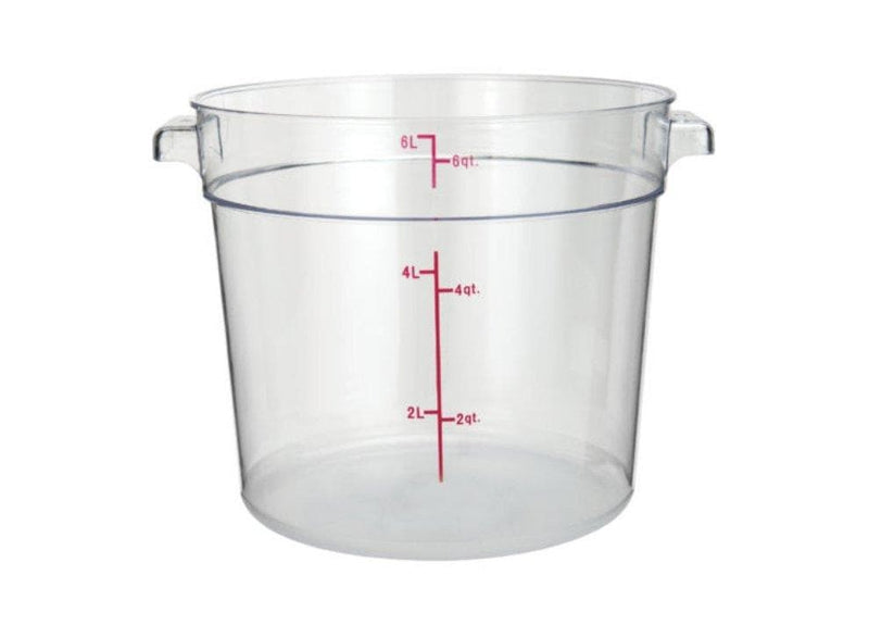 Winco Clear Polycarbonate Round Storage Container - Various Sizes