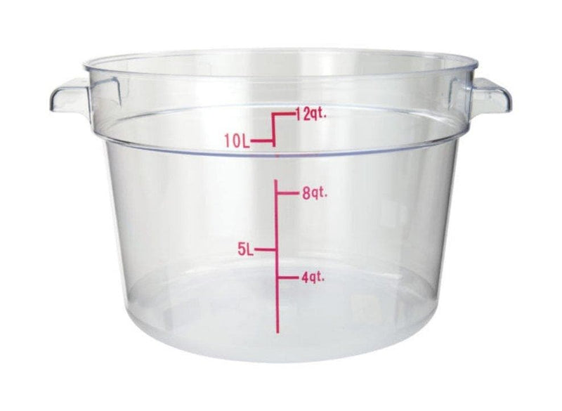 Winco Clear Polycarbonate Round Storage Container - Various Sizes