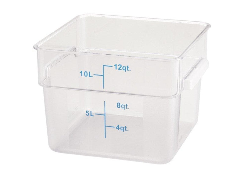 Winco Clear Polycarbonate Square Storage Container - Various Sizes