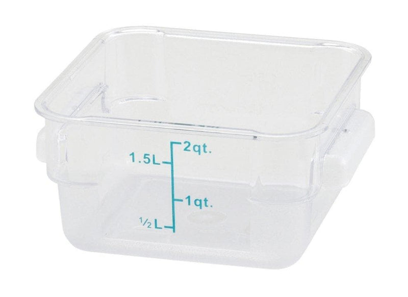 Winco Clear Polycarbonate Square Storage Container - Various Sizes