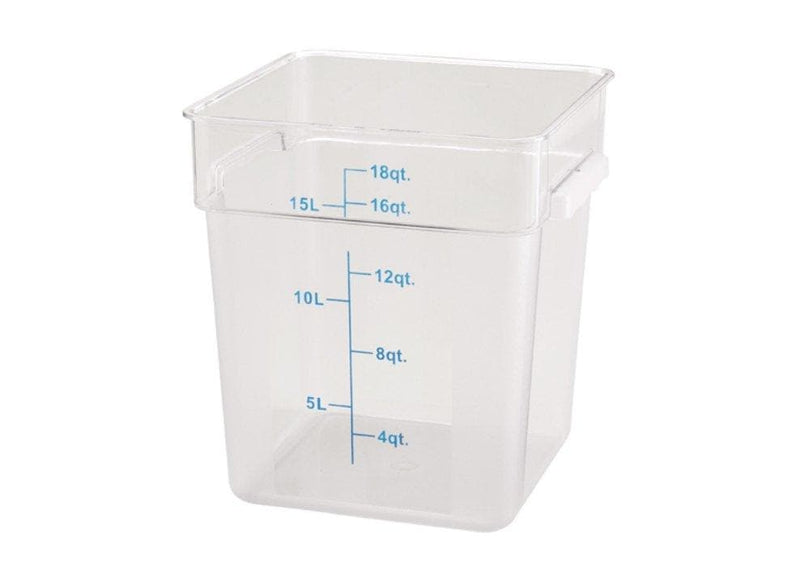 Winco Clear Polycarbonate Square Storage Container - Various Sizes