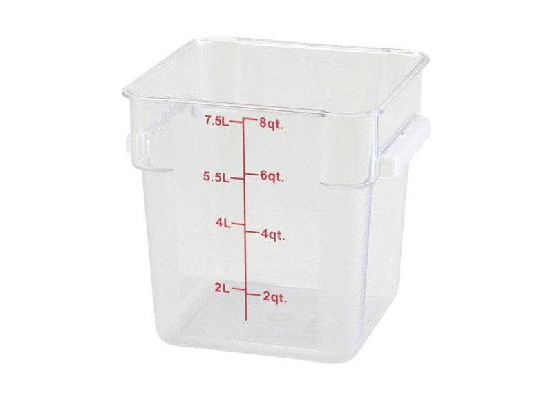 Winco Clear Polycarbonate Square Storage Container - Various Sizes