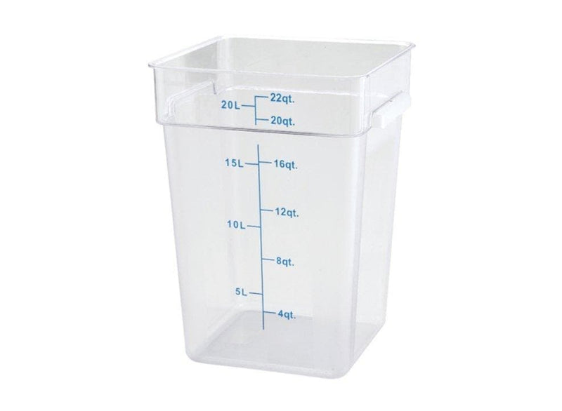 Winco Clear Polycarbonate Square Storage Container - Various Sizes