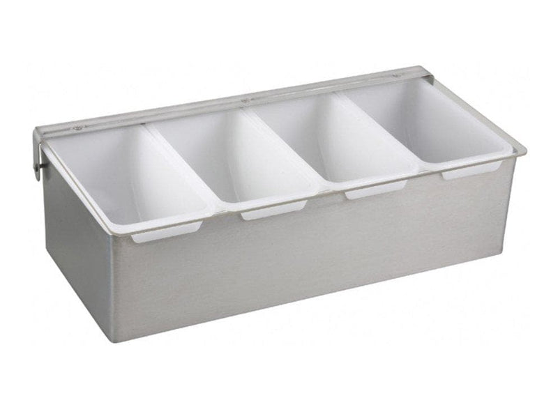 Winco Condiment Holder With Stainless Steel Base - Various Sizes